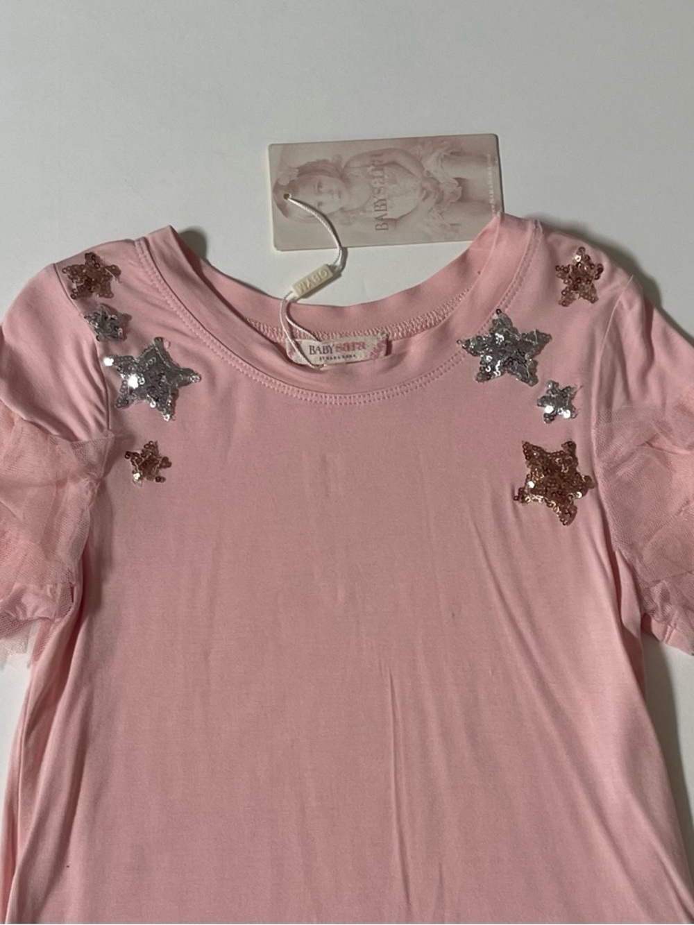 Pink Tulle Star Embellished Skirt Set - Picture 6 of 8